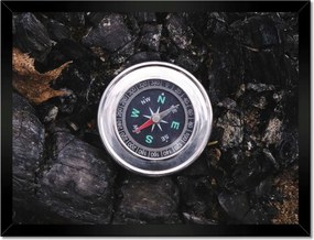 Poszterek keretben 40x30 Iránytű fekete szénen