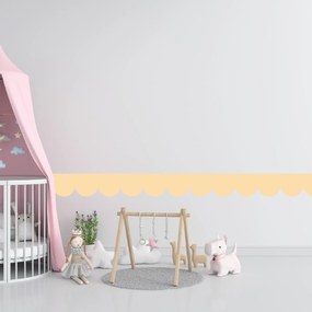 PIPPER. Textil öntapadó tapéta - Mini Ív - Sárga szín Szín: Sápadt