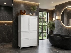 Fürdőszobaszekrény LAVORANO 110x60 cm, fehér