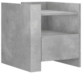 Betonszürke szerelt fa éjjeliszekrény 45 x 50 x 50 cm