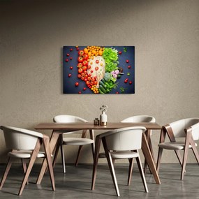 Kép - Zöldséggel teli asztal (90x60 cm)