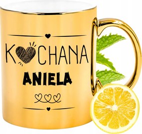 Prémium Arany Csillogó Bögre Angyalkáknak Ajándék Nyomtatott Fotóval