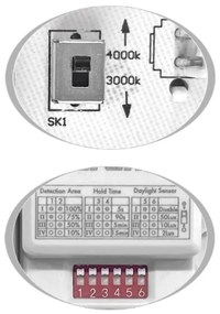 Ecolite WMAT300/HF-15W/BI - LED Mennyezeti lámpa érzékelős LED/15W/230V fehér