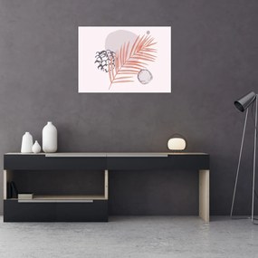Üveg kép - Lila minimalizmus N⁰3 (70x50 cm)