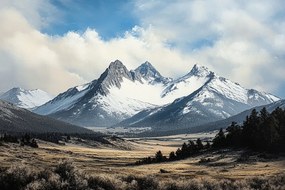 Vászonkép Canvas Tájkép Hegyek Csúcsok Hó Természet 60x40