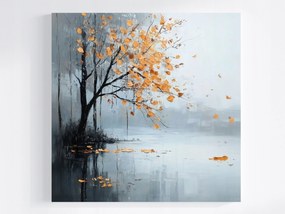 Vászonkép Canvas Tájkép Természet Impresszió Ősz Fa Eső 40x40