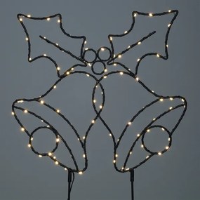 Solight 1V289 - LED kültéri karácsonyi dekoráció 100xLED/3xAA IP44 meleg fehér csengők