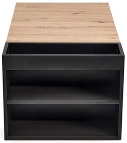 Ingenio dohányzóasztal, artisan tölgy / fekete