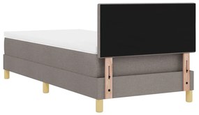 Box Spring ágy matraccal és LED világítással, Topszínű, 80x200 cm, Szövet