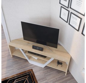 TV asztal/Szekrény Sarra (fehér + tölgy)  . 1102561