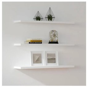 KÉSZLET 3x Fali polc BOSS fehér