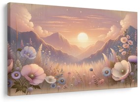 Kép romantikus naplemente réten