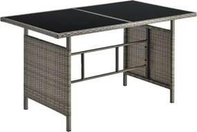 Juskys Manacor kerti rattan szett - szürke/antracit párnák