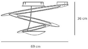 Artemide AR 1247010A - Mennyezeti lámpa PIRCE MINI 1xR7s/330W/230V