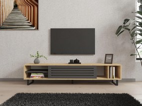 TV asztal/szekrény Samba (zafír tölgy + antracit). Akció -19%. 1088486