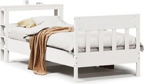 vidaXL fehér tömör fenyőfa ágykeret matrac nélkül 90 x 190 cm