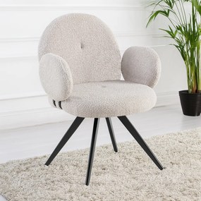 Forgószék, világosszürke/fekete, VASALA