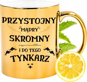 Prémium Arany Csillogó Bögre Vakoló Ajándék Nyomtatott Fotóval