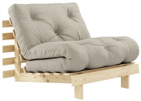 Szürkésbézs kinyitható len fotel Roots – Karup Design