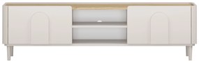 Amilio RTV szekrény 170 cm - kasmír / olajozott tölgy / kasmír fogantyú