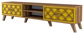 TV szekrény Class - Walnut, Yellow