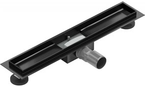 Mexen Flat 60 cm-es padlóösszefolyó ház, fekete - 1715060