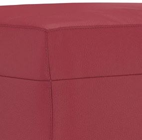 4 részes bordó műbőr ülőgarnitúra párnákkal
