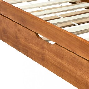 mézbarna fenyőfa kihúzható kanapéágy keret 90 x 200 cm