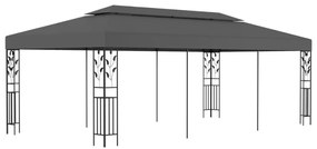 antracitszürke pavilon 3 x 6 m