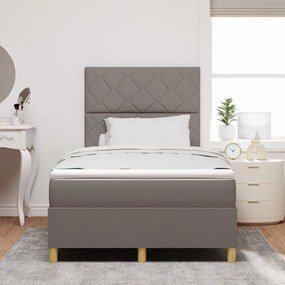 Box Spring Ágy Matraccal Taupe Kisméretű Dupla Szövet