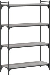 vidaXL 4 szintes szürke sonoma szerelt fa könyvespolc 80 x 30 x 120 cm
