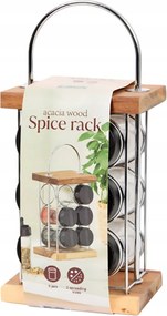 Zárható Fűszertartó Állvány Befőttes Üvegekkel 6DB