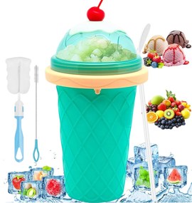 Fagylalt, Gránit, Sorbet, Slushy és Fagyasztott Koktél Bögre Kanállal