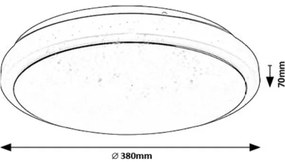 Rabalux 71183 - LED Mennyezeti lámpa TREVOR LED/24W/230V 3000K átm. 38 cm