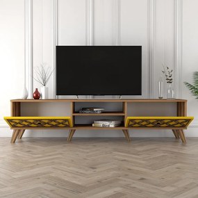 TV szekrény Class - Walnut, Yellow
