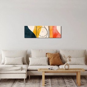 Kép - Minimalista színes illusztráció II. (órával) (90x30 cm)