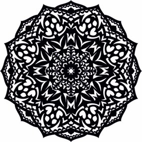 Fából készült mandala a falon - CIRCEL