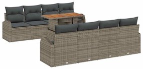 vidaXL Kerti Kanapé Szett párnával 7 pcs Szürke