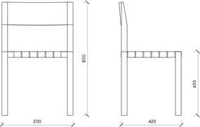 Natúr színű tölgyfa rakásolható étkezőszék Toli – noo.ma