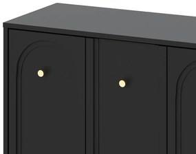 Komód Fekete/Arany Színben. MAZOMA KOMODA 4D