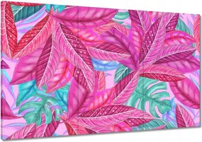 Vászonkép 120x80 Rózsaszín fújás Levelek