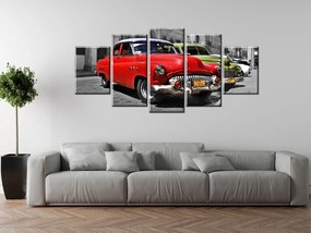 Gario Vászonkép Kubai taxi - 5 részes Méret: 150 x 70 cm