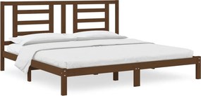 vidaXL mézbarna tömör fenyőfa ágykeret 200x200 cm