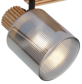 Modern spotlámpa fa füstüveggel, forgatható és dönthető - Gracy