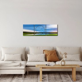 Rét kép (órával) (90x30 cm)