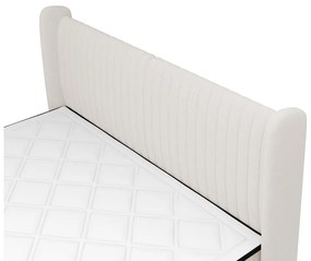 Kontinentális franciaágy 180 cm Dalmo 180 (ágyráccsal) (tárolóhellyel) (fehér + fekete). 1099657