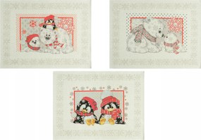 3 db-os 100% Len lenvászon konyharuha szett