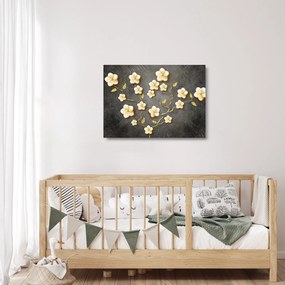 Kép - Aranybokor fekete háttéren (üvegen) (70x50 cm)