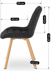 Szék fekete színben. KATHY