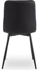 Szék fekete színben, műbőr kárpittal DALVIN